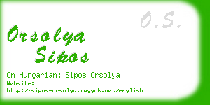 orsolya sipos business card